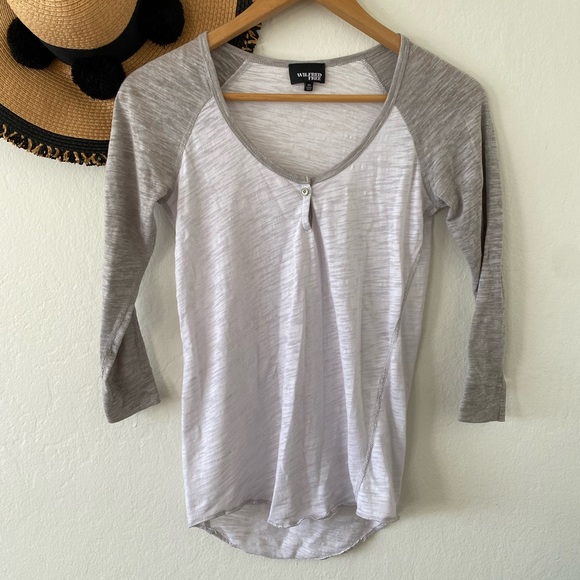 ✨ Aritzia Wilfred Free Lightweight Gray Raglan Baseball Tee XXS ✨ - Picture 5 of 9
